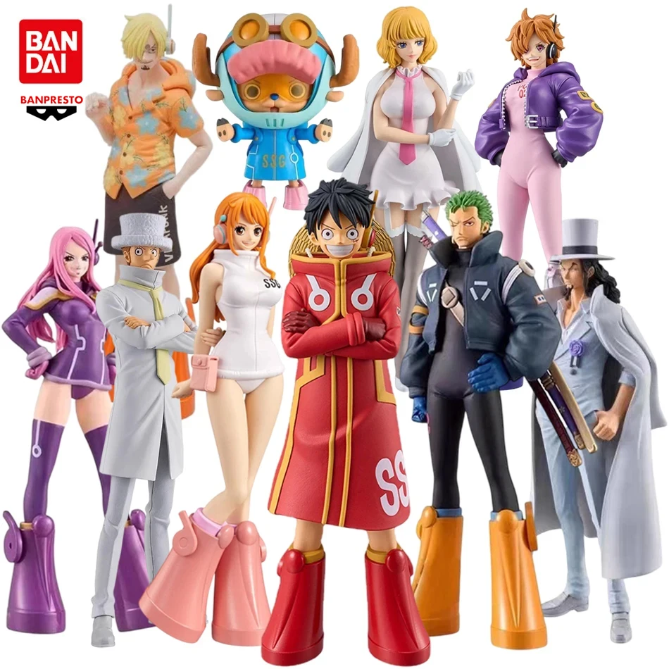 Bandai Stock One Piece Аниме Фигурка Луффи Зоро Чоппер Нами Земля Вано Игрушки Детский
