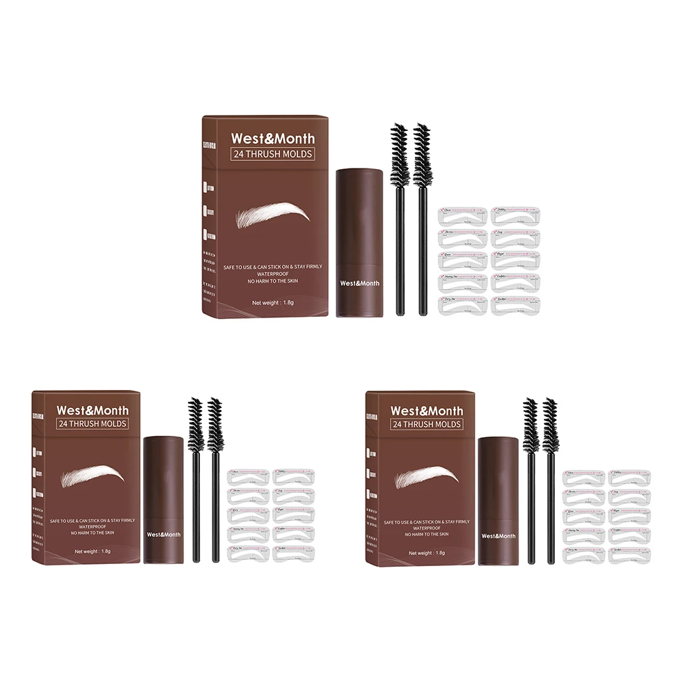 

Eyebrow Stamp Powder Makeup Tool DIY Makeup Stencil Template Guide Beauty Tools Stickers Cosmetic Accessories