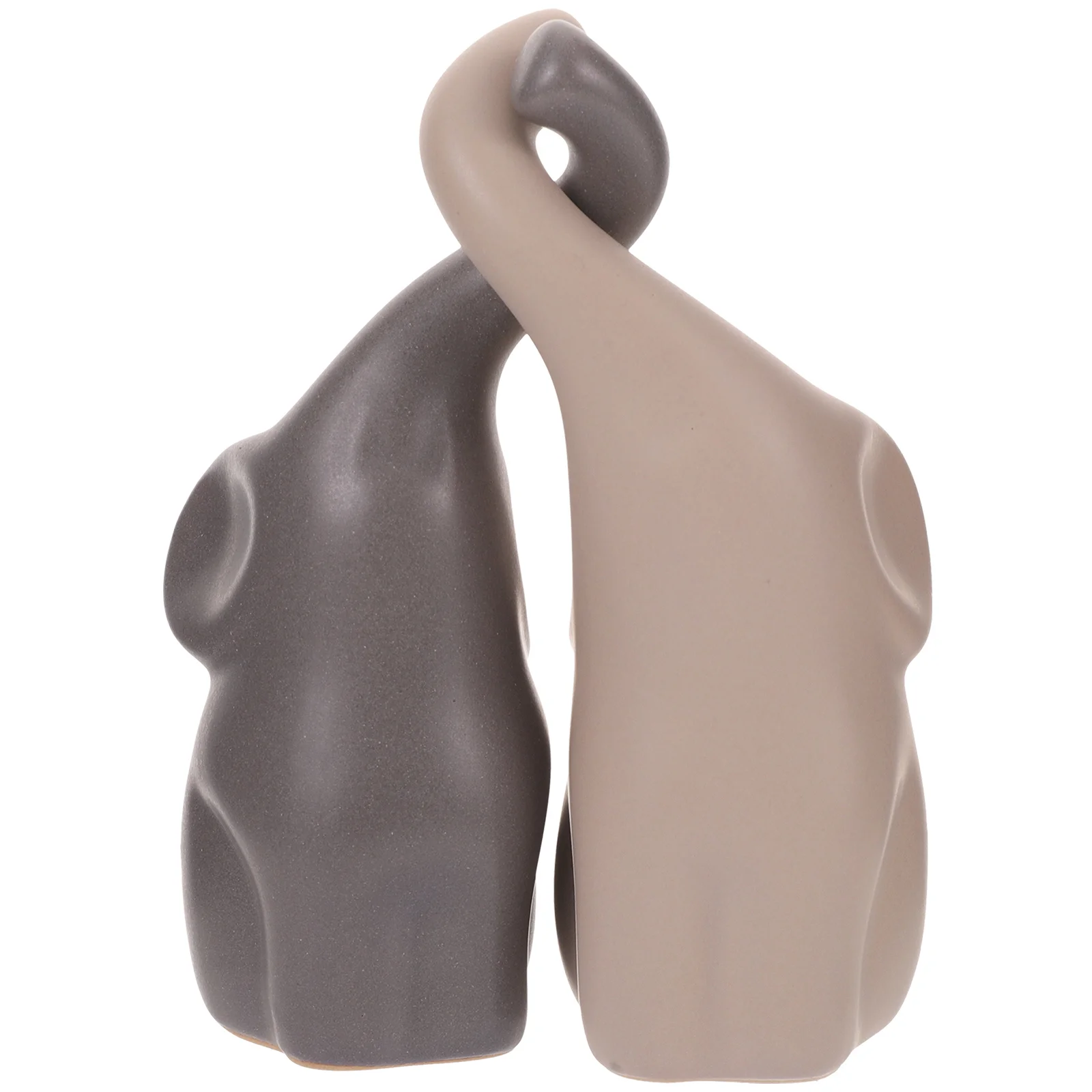 

2 Pcs Ceramic Elephant Figurine Home Accessories Elephant Statues Desktop Bookcase Gift Wealth Figurines