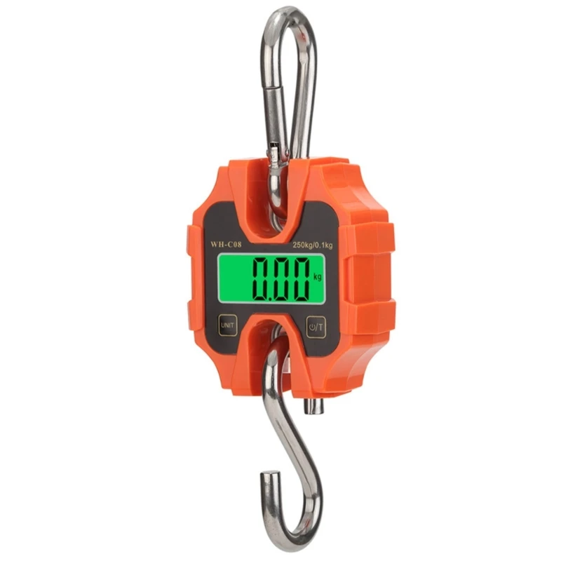 

Electronic Hanging Scale Portable Handheld Crane-Scale with Auto-Off Backlight kg-lb Catty One-Key Change for Garage R7UA