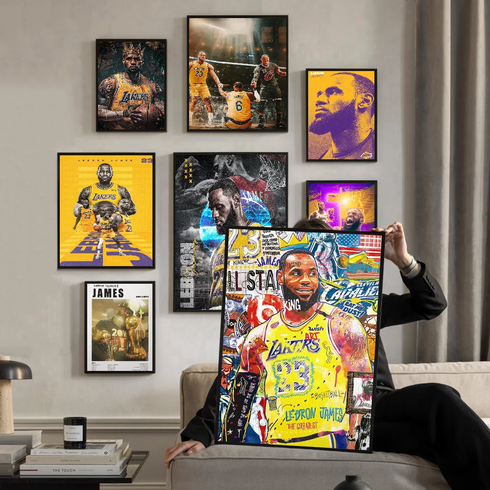 Pop Lebron James Basketball Классический Водонепроницаемый Постер Hd Качество Настенный