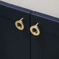 circle knob gold ring brass door handles pulls cabinet drawer knobs for cabinet handles furniture hardware
