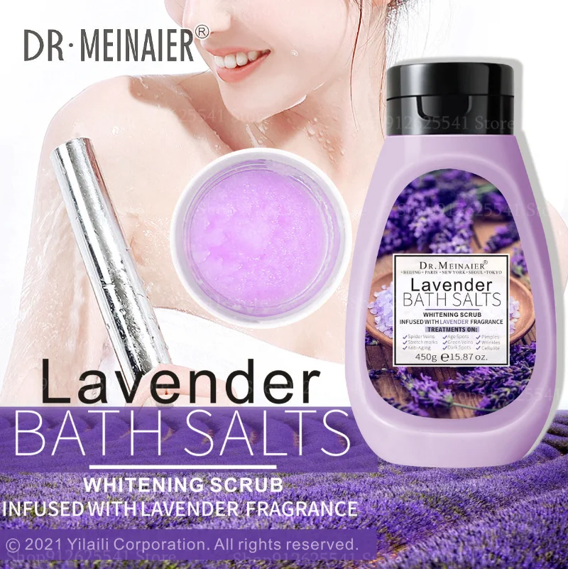 

450g Body Aromatherapy Bath Salts Rose Milk Lemon Lavender Body Scrub Bath Salts Deep Cleansing Gentle Exfoliating Scrub Unisex