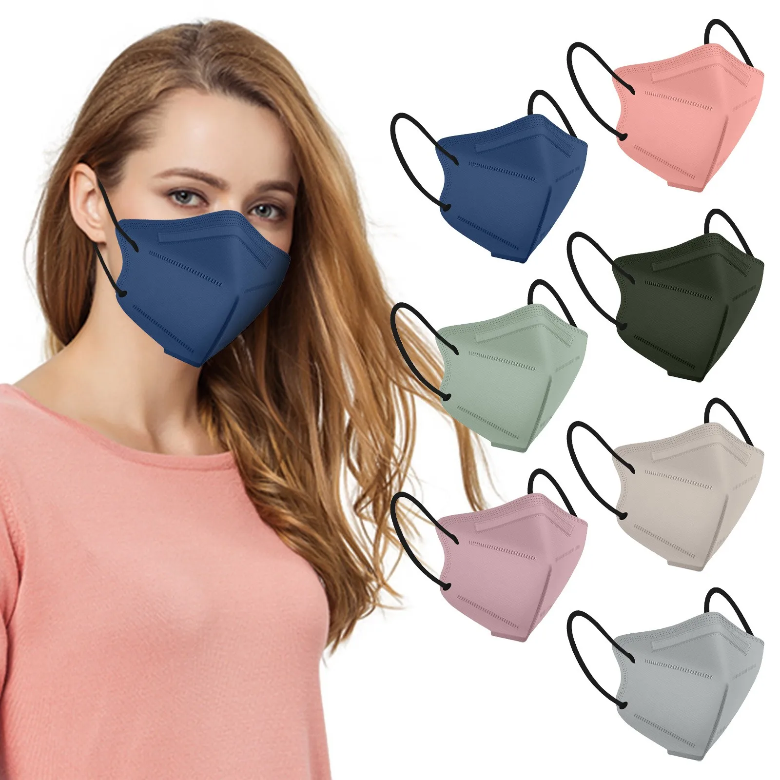 Morandi маска для взрослых FFP2 рот Kn95 маски 4-Lay Kn95mask 3D черные Fpp2 фильтр респираторные