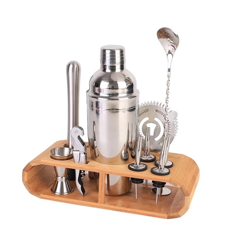 

Cocktail Shaker Making Set 12pcs Bartender Kit for Mixer Wine Martini Stainless Steel Bars Tool Home Drink Party Accessories