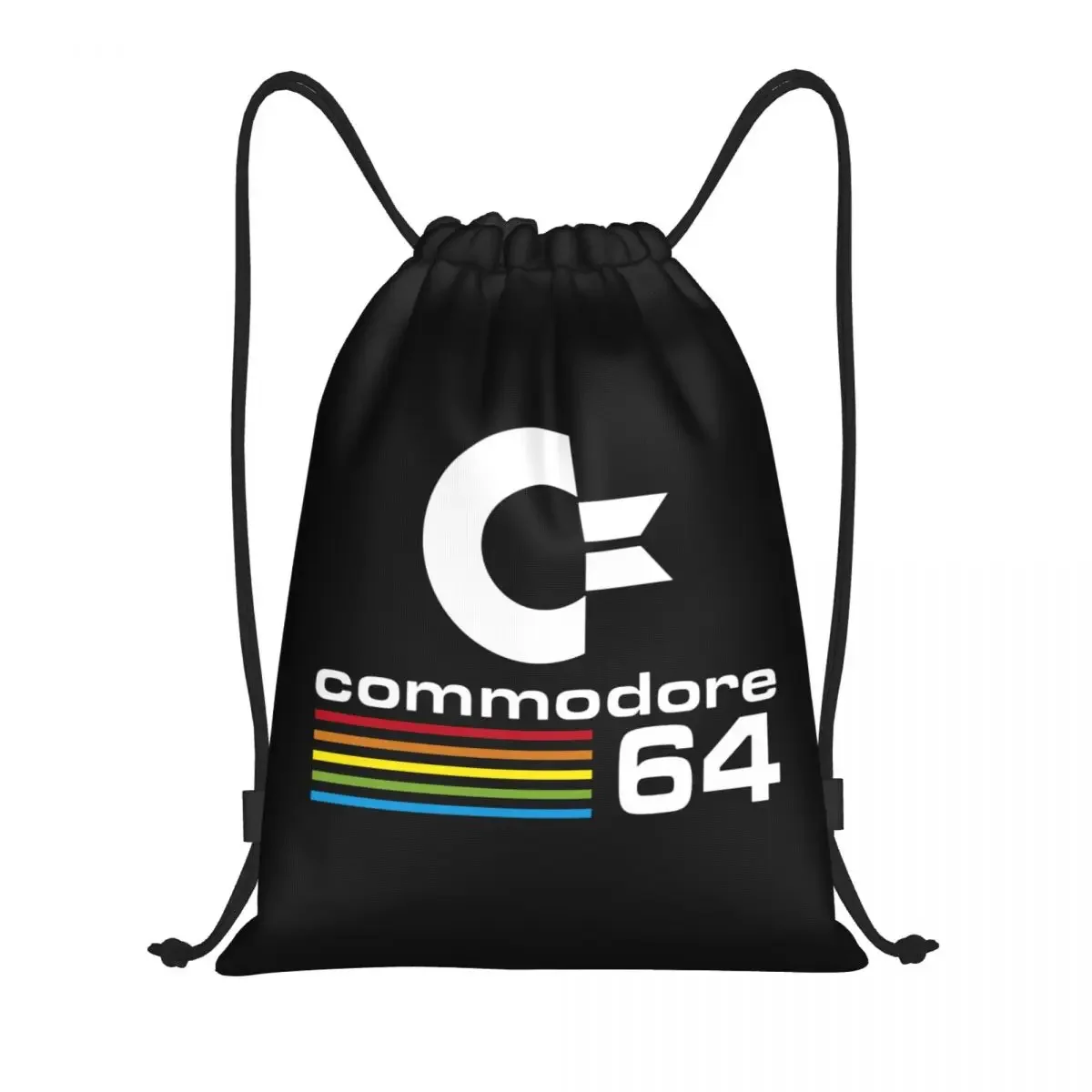 

Commodore 64 Drawstring Bag Men Women Portable Sports Gym Sackpack C64 Amiga Computer Training Storage Backpacks