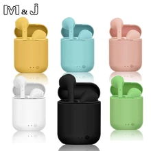 M&J i7s Mini 2 TWS Wireless Headphones Bluetooth 5.0 Earphone Matte Macaron Earbuds Handsfree With Mic Charging Box Headset