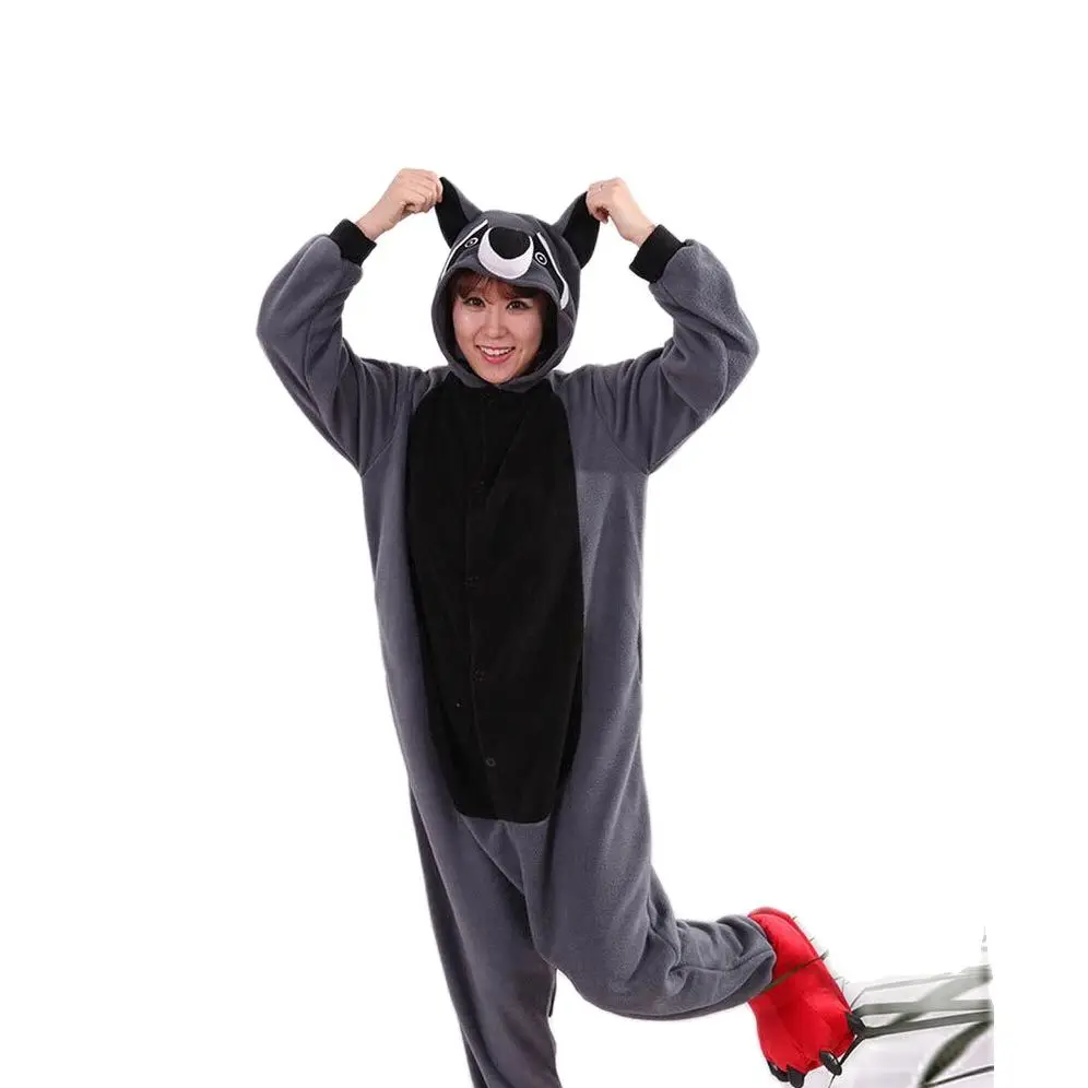 

Adult Onesies Unisex Kigurumi Animal Raccoon Pajamas Sleepwear Coon Pyjamas Jumpsuit Carnival Cosplay Costumes pijama masculino