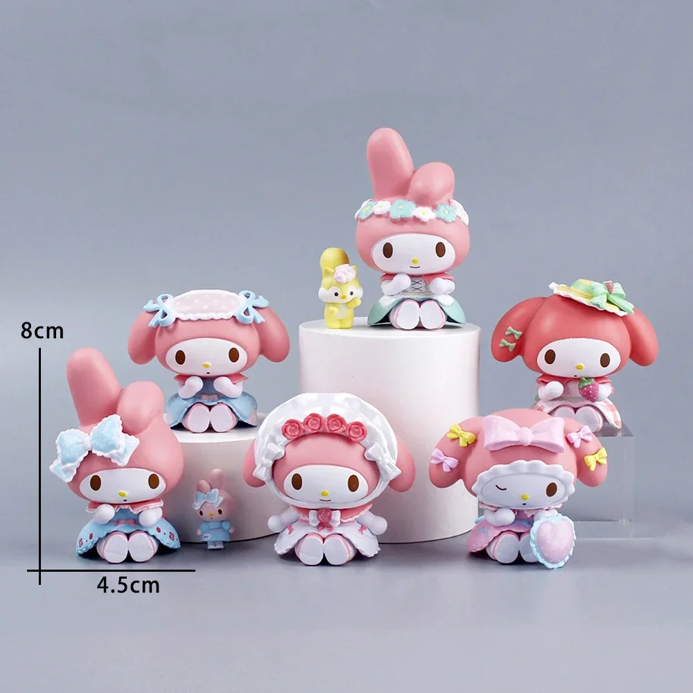 Melody 7 см фигурка горничной наряд Sanrio Kawaii Аниме Кукла торт комната декоративное