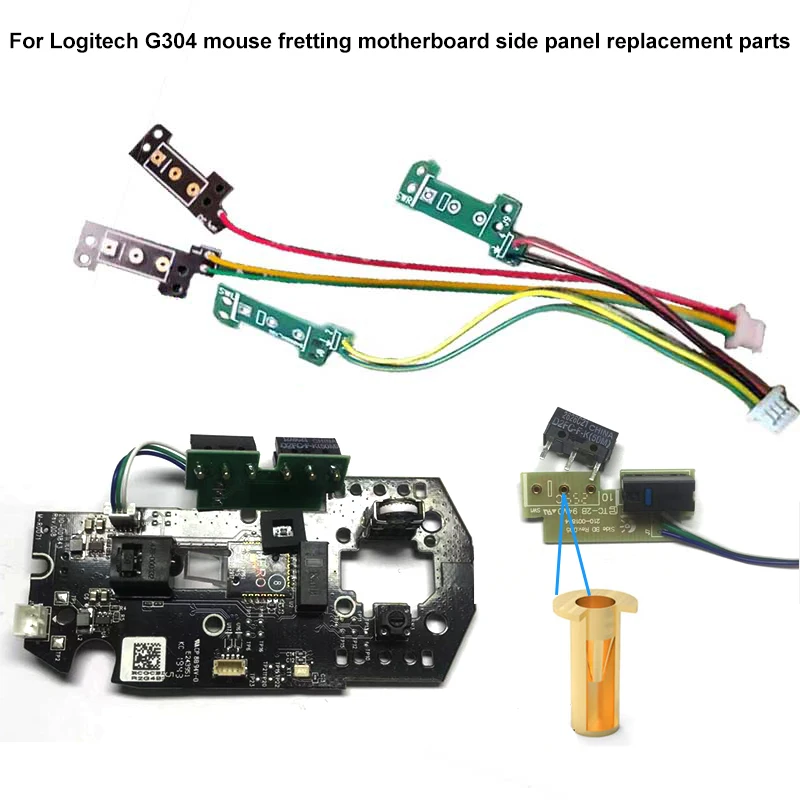 For Logitech G304 wireless gaming mouse micro-movement motherboard left and right buttons hot-swappable small side panel parts