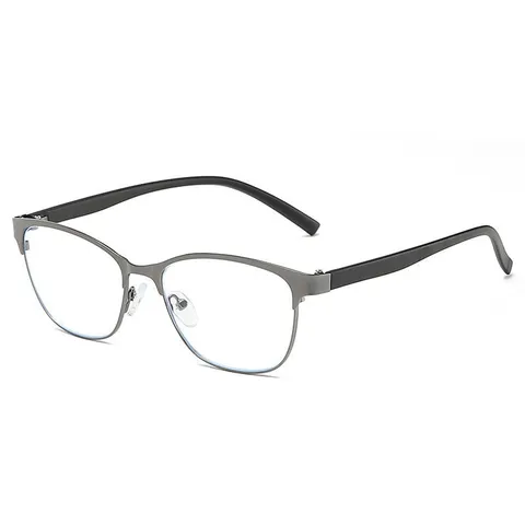 Мужские очки для чтения с защитой от синего света, металлическая оправа, пресбиопические очки для компьютера с диоптриями, оптические очки от 1,0 до 4,0