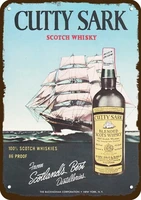 1959 cutty sark scotch vintage look replica metal sign old sailboat room metal wall decor