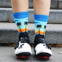 1 pair middle socks casual above ankle jacquard design widely used middle socks for climbing bicycle socks cycling socks