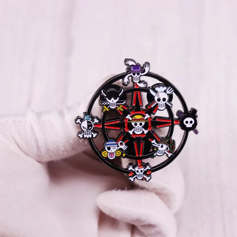 

Japanese Anime One-Piece Monkey D Luffy Hard Enamel Pin Funny King of Pirates Brooch Backpack Lapel Badge Fashion Jewelry Gift