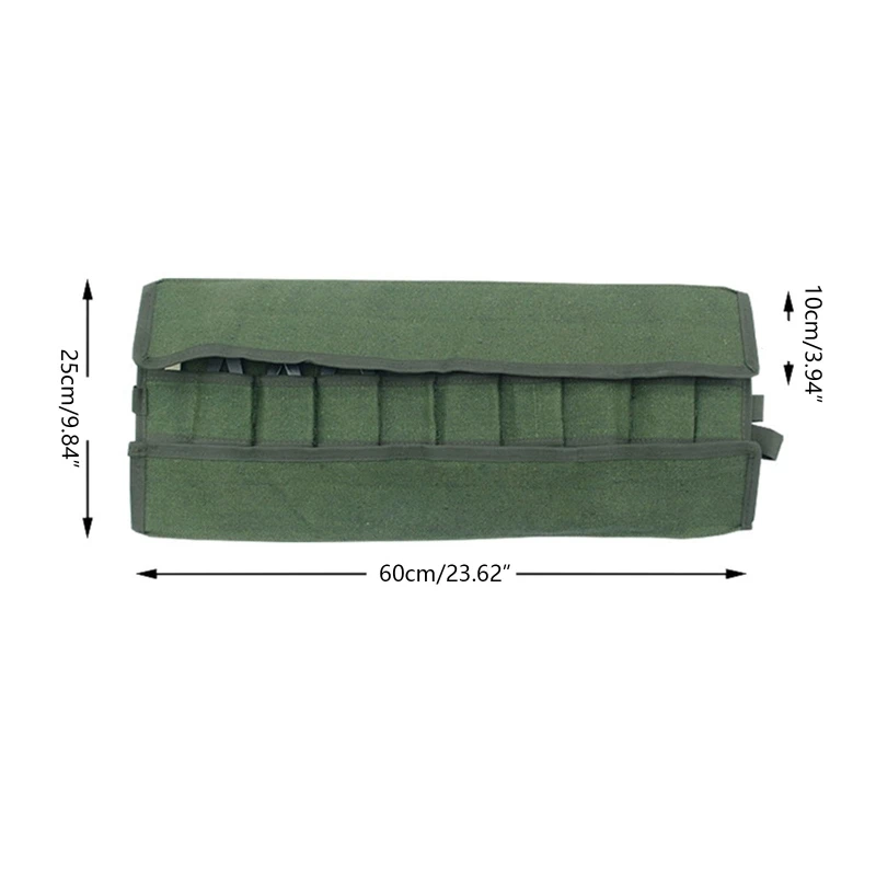 

Canvas Garden Tool Roll Bag Bonsai Tool Roll Storage Bag Portable Multifunctional Tool Package Rolling Bag 10 Roll Up