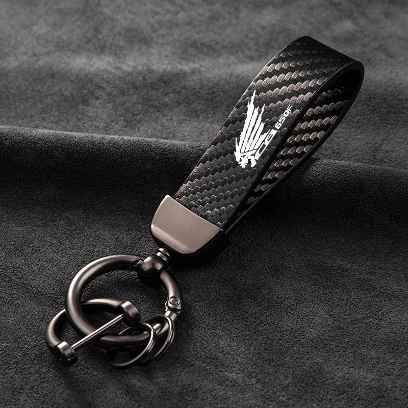 

High-Grade Carbon Fiber Motorcycle Keychain Holder Keyring for Honda CB650F Accessories