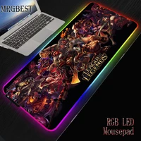 mrgbest cool league of legends office mice gamer soft gaming mouse pad rgb large lockedge mousepad led lighting usb