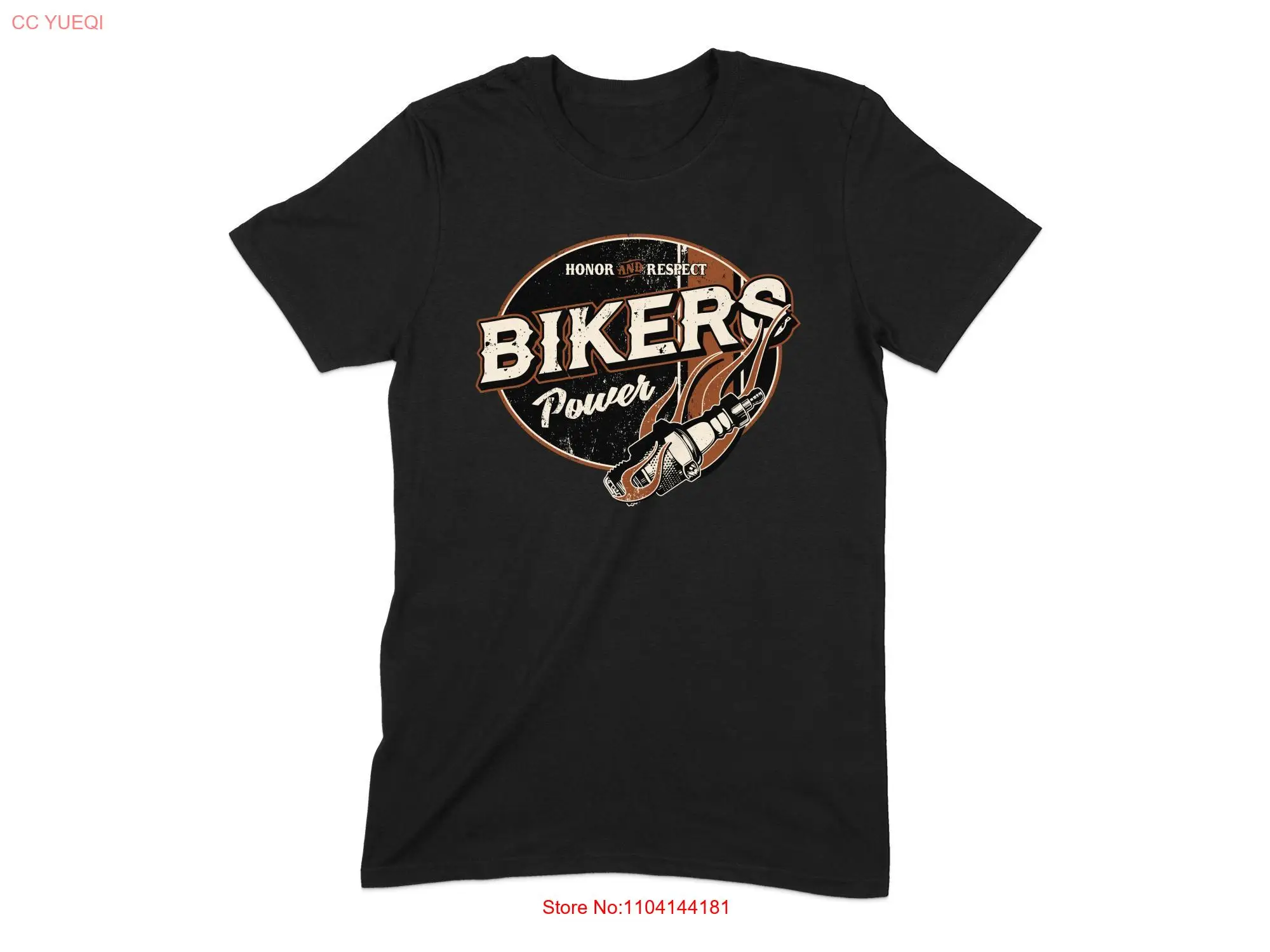 Футболка Bikers Power Honor and Respect крутая байкерская одежда с мотивом зажигание топлива