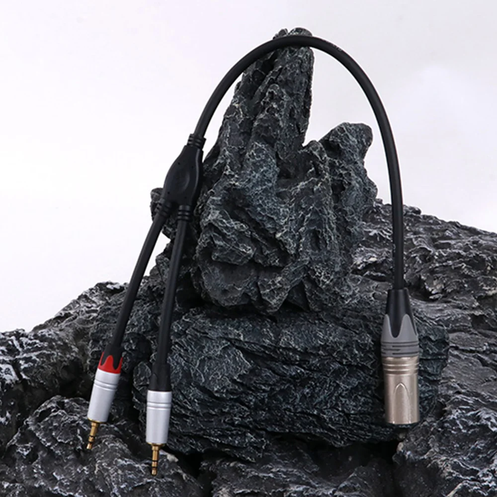Фото Двойной Aux 3,5 мм 1/8 дюйма TRS стерео разъем к 3Pin XLR штекер Y-разветвитель Кабель микрофон OFC экранированный аудио конвертер адаптер шнур №5