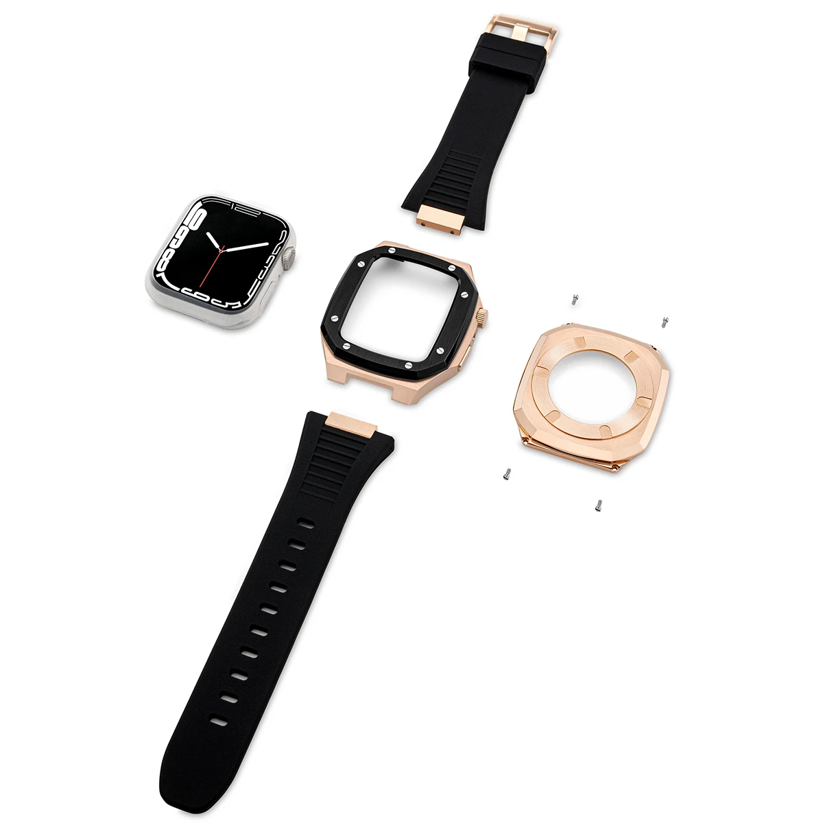 Latest Stainless Steel for Apple Watch Band 7 44mm 45mm Noble Metal for IWatch Series 7 6 SE 5 41mm Modification kit Metal Bezel enlarge