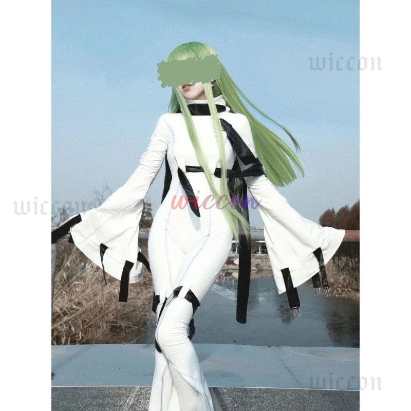 Аниме Code Geass: Hangyaku No Lelouch Костюмы для косплея C.C. Cos Униформа Белый облегающий