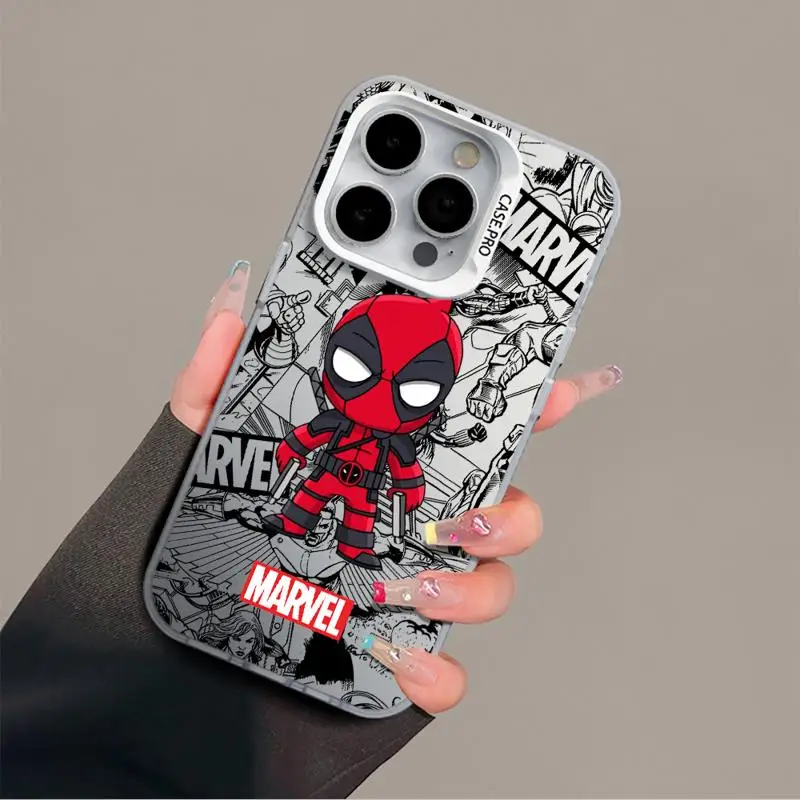 Cartoon Deadpool SpiderMan Case for Xiaomi Redmi A1 13C 9C 9T Note 7 8 9 9S 10 11 12 13 Pro K60 Ultra 4G 5G Matte Back Cover