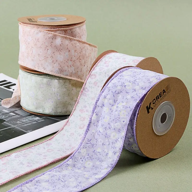 

9 Yards 40mm Flower Ribbon DIY Handmade Materials For Headwear Hair Bow Clothing Shoes Hats Accessories Home Crafts Packagiing
