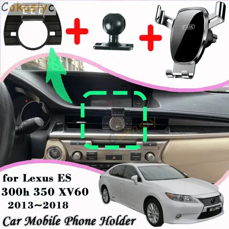 Автомобильный держатель мобильного телефона для Lexus ES 300h 350 XV60 2013 ~ 2018 2015