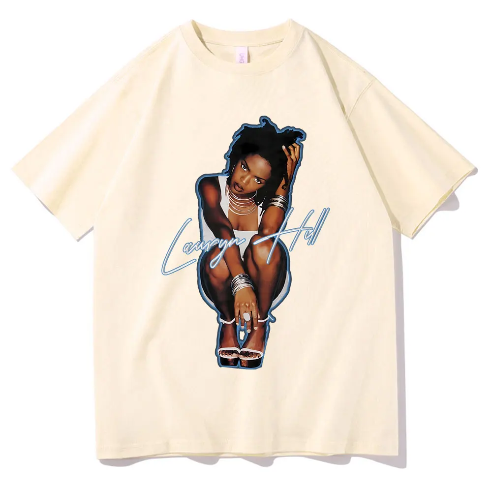 Футболка Лаурин Хилл для мужчин и женщин винтажная рубашка с коротким рукавом