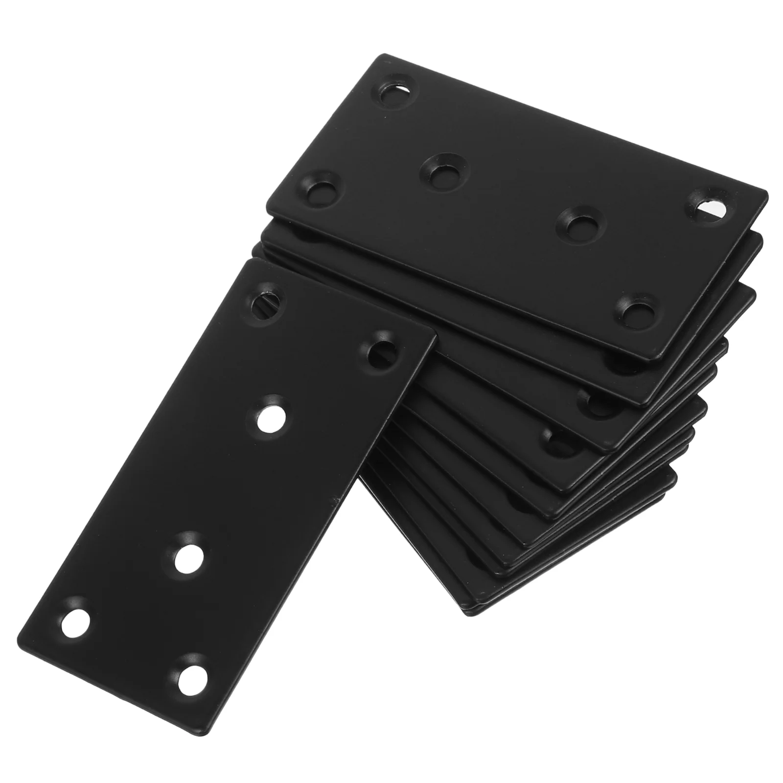 

12 Pcs Metal Strip Holes Plate Holder Flat Plates Bracket Brackets Wood Corner Code Mending