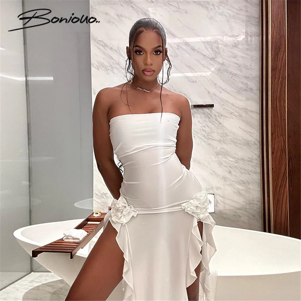 

Бонио, женское сексуальное вечернее платье, модные дизайнерские прозрачные платья с асимметричными оборками, женское платье, сарафан 2023