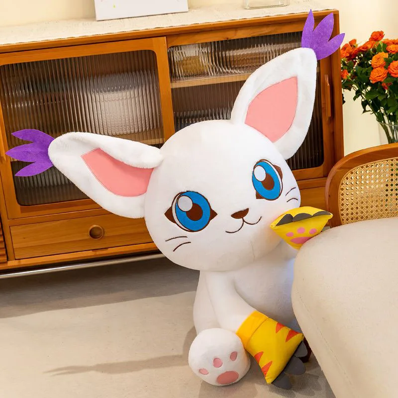 Фото Милая плюшевая игрушка Digimon Tailmon, мягкая мультяшная кукла-животное, аниме-плюшевая подушка, украшение для дома, идеальный подарок для фанатов и девочек №4