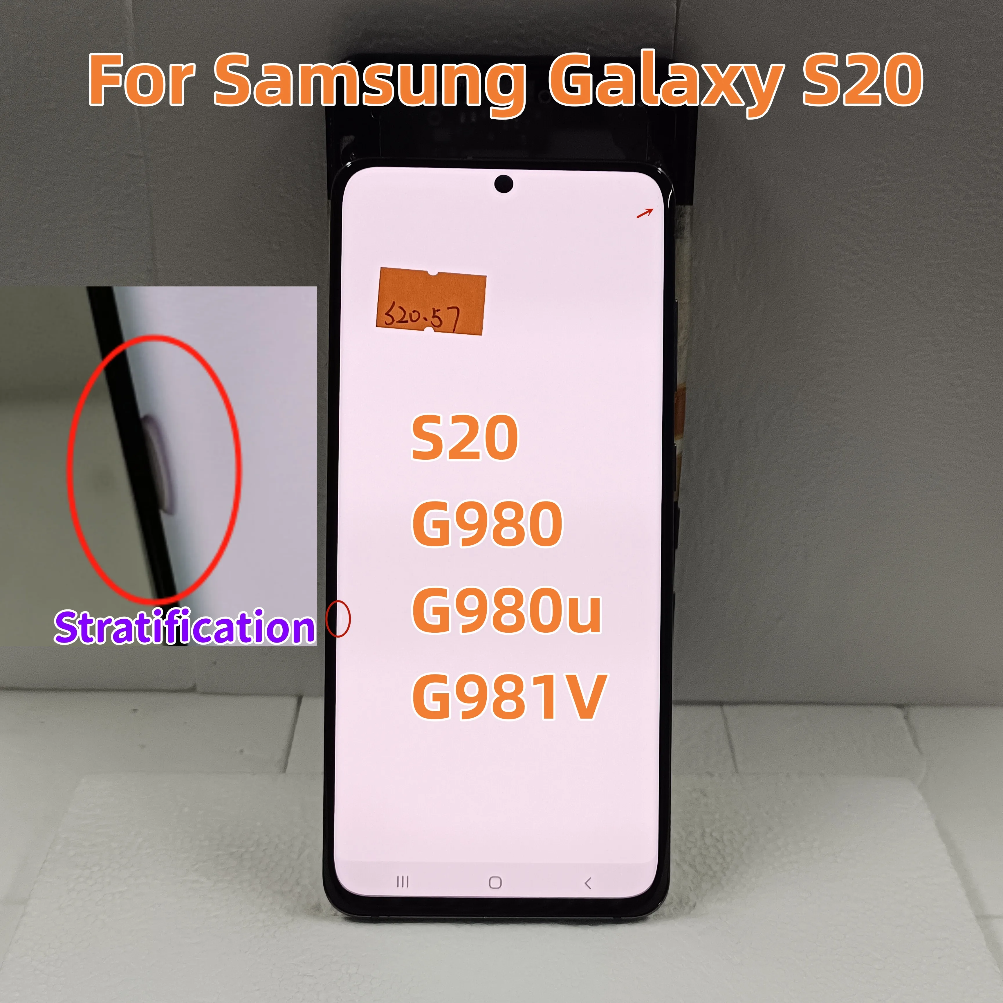 100% тестовый AMOLED ЖК-дисплей для Samsung Galaxy S20 с дефектом G980 G980u G980f/ds Дигитайзер