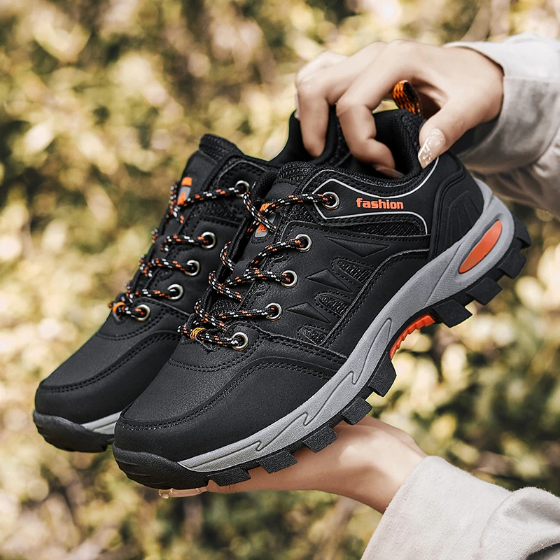 Men's Anti-collision Hiking Shoes High Quality Lace Up Outdoor Ladies Mountaineering Hiking Sneakers Couples Unisex Hiking Shoes