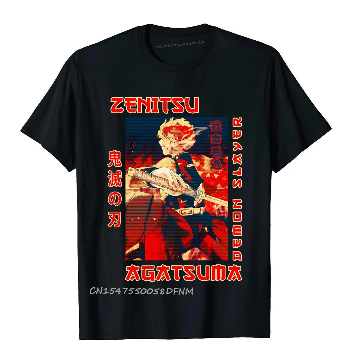 

Classic Retro Art Zenitsu Demon T Shirts Faddish Slim Fit Premium Cotton Men T Shirt Novelty Camisas Hombre