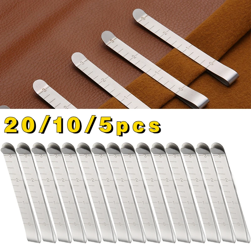 

5/10/20pcs Sewing Clip Stainless Steel Hemming Clips Metal Crimping Clip Fabric Measuring Ruler Quilting DIY Sewing Clip Tools
