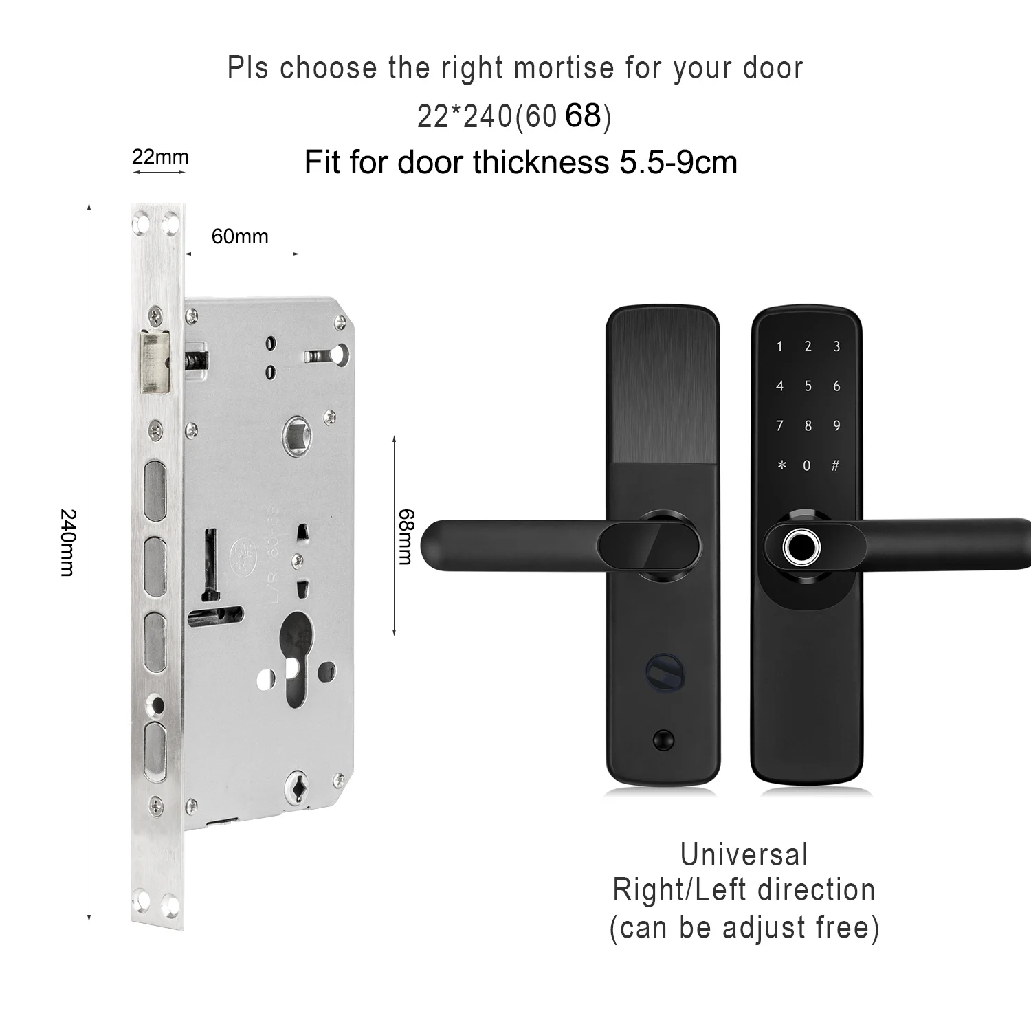 

Дверной смарт-замок BR со сканером отпечатка пальца, электронный смарт-замок для безопасности, замок с паролем, IC-карта, замок для умного дома...