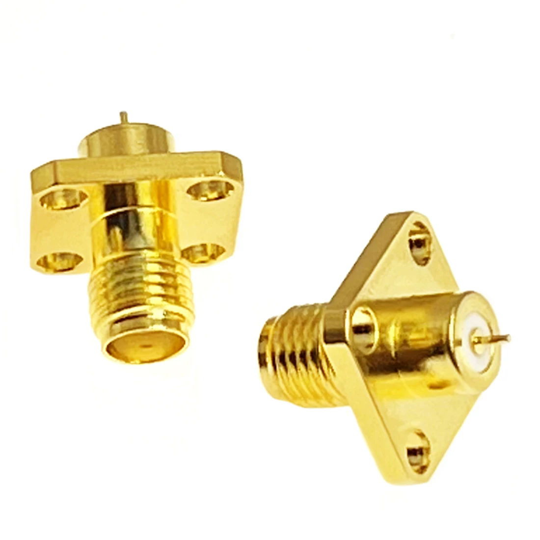 

1pc SMA Female Jack RF Coax Connector 4-Hole Flange Solder Post Straight Pillars Goldplated NEW wholesale SMA Weld Terminal