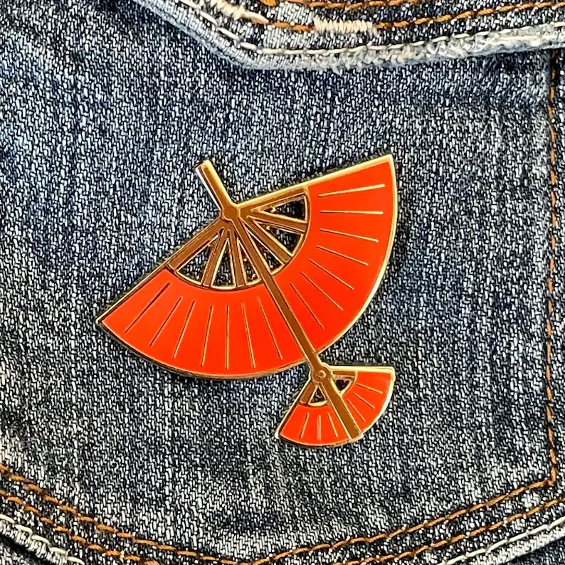 Red Glider Enamel Pin | Avatar the Last Airbender Lapel Collection | Aangs Glider ATLA | Leo Lotus Art