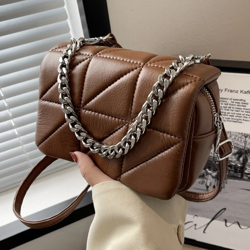 

Texture Rhombic Lattice Chain Female Bag Original Luxury Women Bags Brands Cheap Women's Bag With Free Shipping Acelure Bolsas