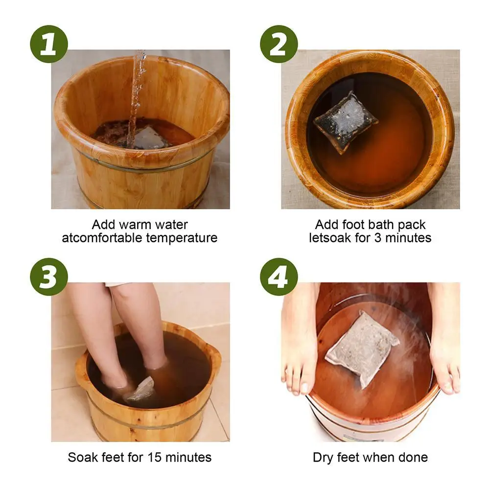 10pcs/Bag Foot Bath Bag Powder Spa Packs Herbal Wormwood Hot Bathing Body Care Relax Detox Health |