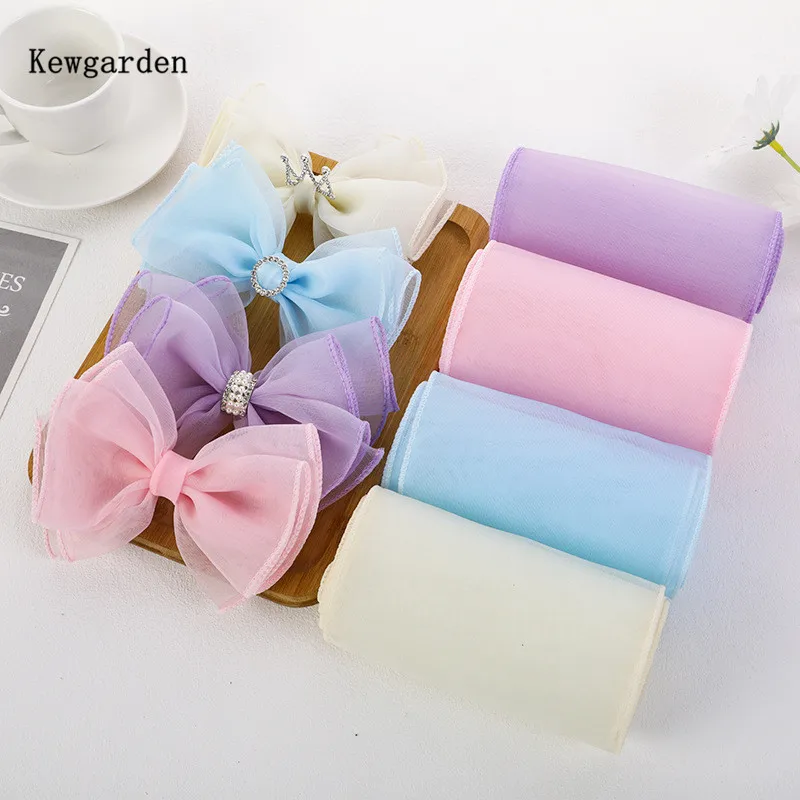 

12cm Organza Ribbon with Straight Edge for Crafting DIY Hair Bows and Gift Decoration Handmade Accessories Wholesale 33 Yards