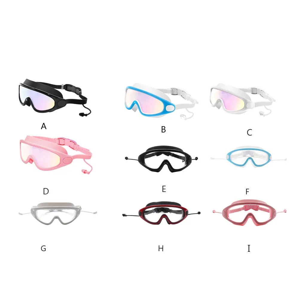 

Детские плавательные очки с заглушкой для ушей, Водонепроницаемые герметичные очки для бассейна, аксессуары для очков черного цвета