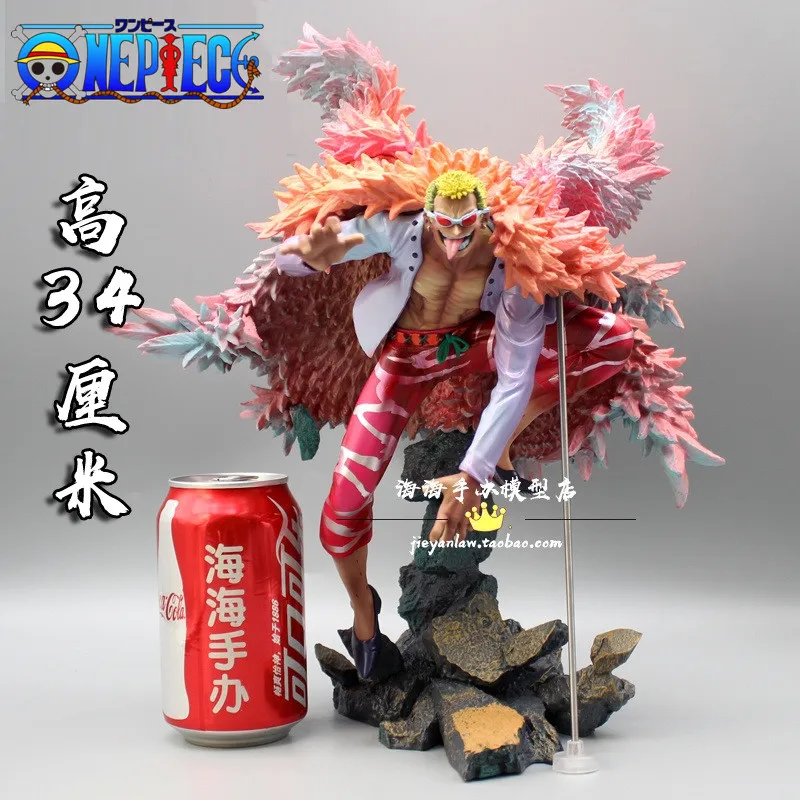 

New 34CM One Piece Anime Figure Doflamingo Qibuhai Resonance Series Anime Statue Pvc Action Figure Collection Model Toys Gifts