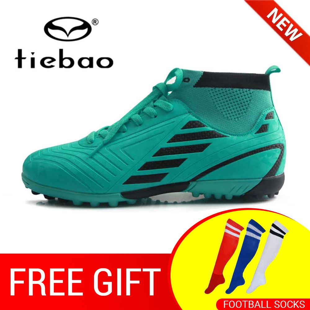 

TIEBAO Новое поступление, полусапожки для футбола, Уличная обувь для футбола Chuteira TF, дышащие носки, мужские кроссовки для подростков