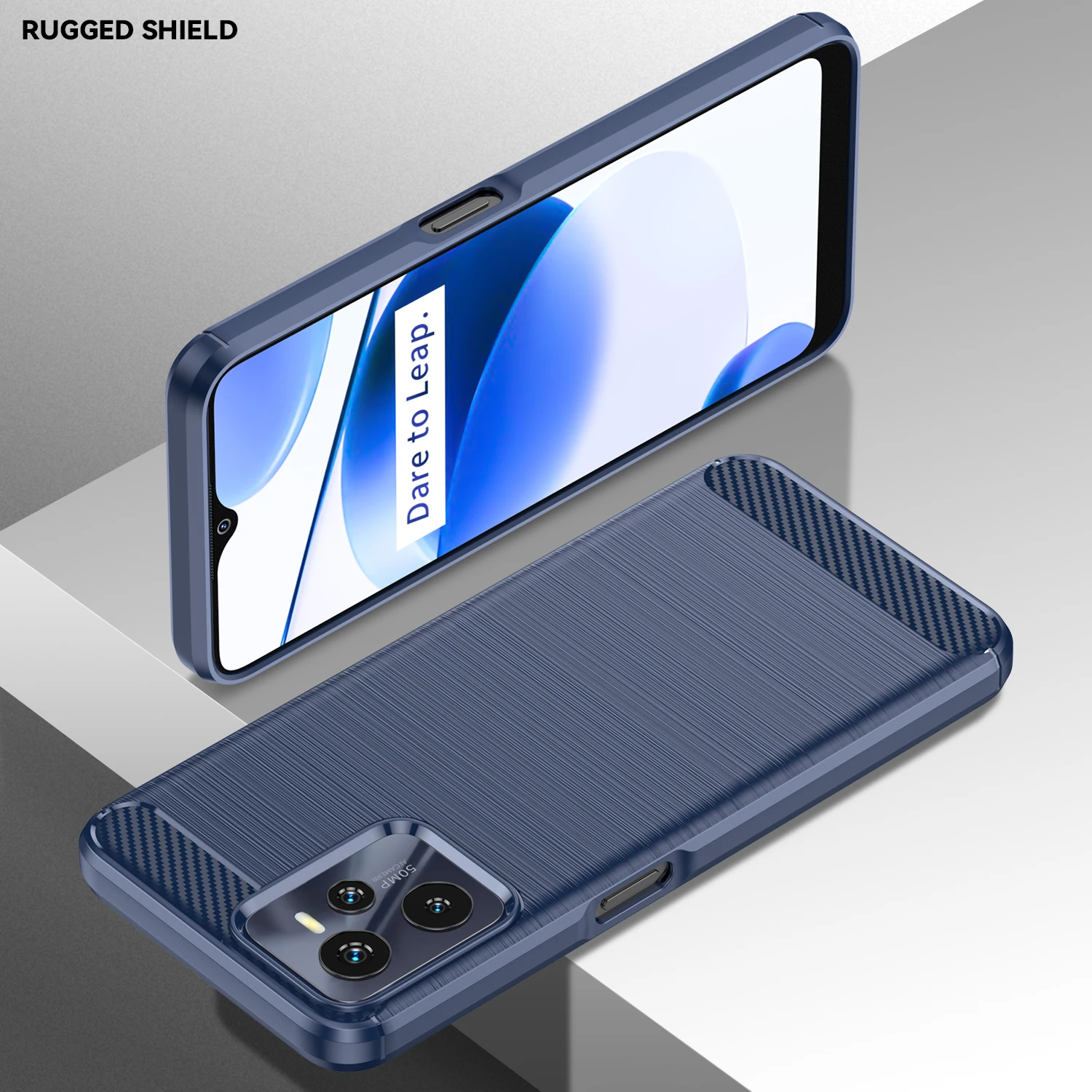 

Case for Realme C35 C20 C21Y C11 2021 8 7 6 Pro 6S 9 Pro Plus Soft Silicon Brushed with Texture Carbon Fiber Design Phone Cover