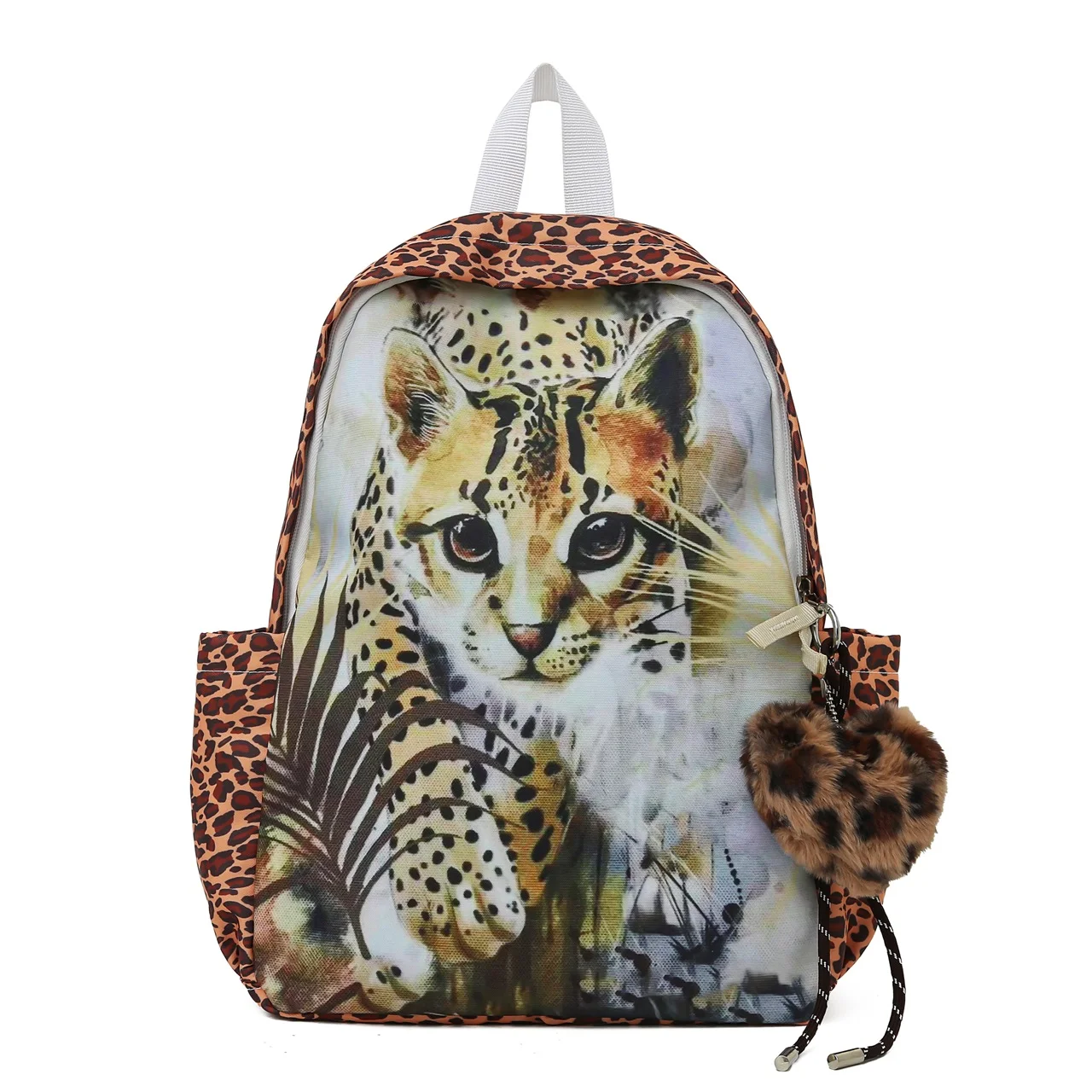 Фото Leopard Casual Backpack Fashion Animal Patterns School Bags Personality Leisure Or Travel Backpacks New In 2025 Cute School Bags №1