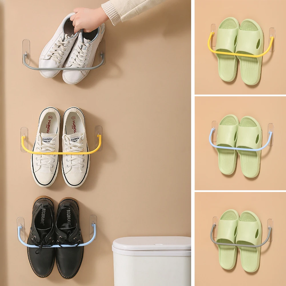 

Slipper Storage Rack Wall-mouted Organizers Space-saving Storage Rack Shoes Towel Bathroom Home Storage Organization