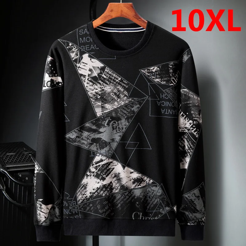 

Men's Sweatshirts Plus Size 10XL Fashion Streetwear Pullover Oversize Spring Autumn Big Size Sweatshirt Tops Male O-neck HX484