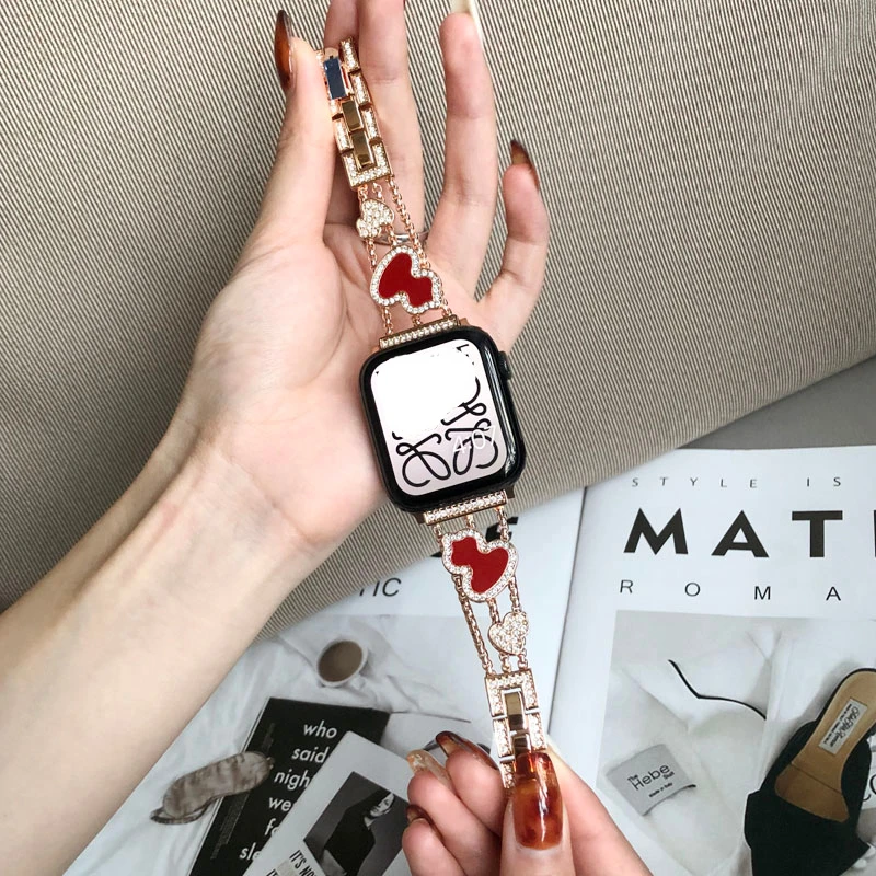 Luxury Diamond Bracelet For Apple Watch Band Se Ultra 49mm 38mm 42 44mm 40mm 41 45 Women Strap For iWatch Series 8 7 6 5 4 3 se